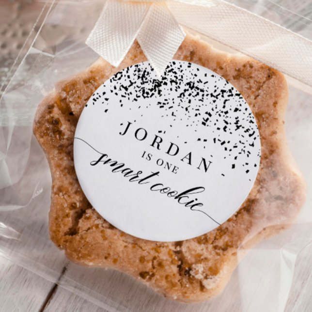 Adesivo Favor de Festa de formatura do Confetti One Smart  (Criador carregado)