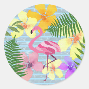 Adesivo Favor de festa de piscina Flamingo Tropical