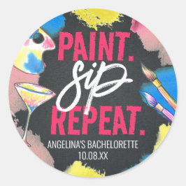 Adesivo Favor de festa de solteira com tinta e pintura em