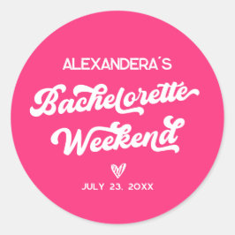 Adesivo Favor de Festa de solteira rosa