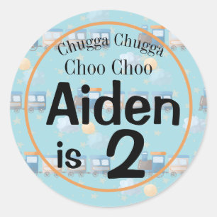 Adesivo Favor de festa do Choo Choo