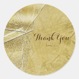 Adesivo Favor de festa em vidro cristal brilhante dourado 