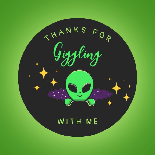Adesivo Favor de festa infantil Alien (Criador carregado)