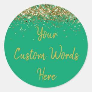 Adesivo Favor de Festa Personalizado Aniversário Verde 