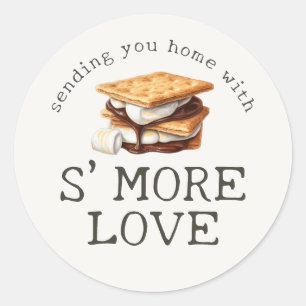 Adesivo Favor de Fogueira ao Ar Livre de S'mores de Outono