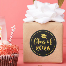 Adesivo Favor de Graduação Círculo Roscrito a Ouro da Turm