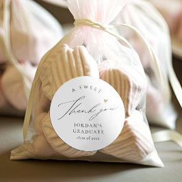 Adesivo Favor de graduação de agradecimento de script simp