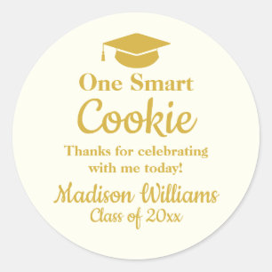 Adesivo Favor de Graduação Um Biscoito Inteligente para Le