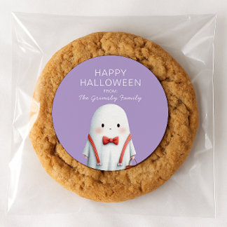 Adesivo Favor de Halloween Fantasma Fofo