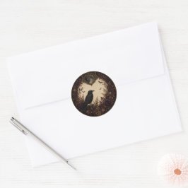 Adesivo Favor de Nocturno de Samhain Corvo Gótico de Hallo