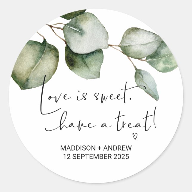 Adesivo Favor de Noivado Agradecimento da Noiva e do Noivo (Frente)