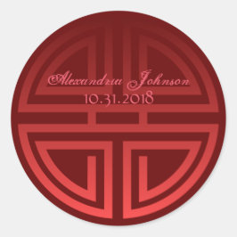 Adesivo Favor de partido vermelho tradicional feito sob