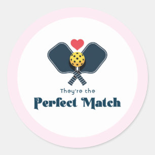 Adesivo Favor de Pickleball Escolha Perfeita Preparatória