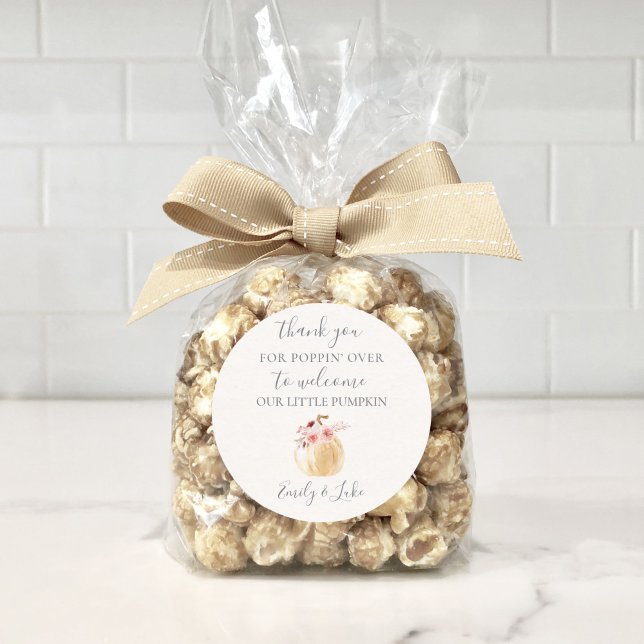 Adesivo FAVOR DE POPCORN DE PUMPKIN Personalizado (Criador carregado)