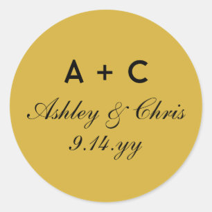 Adesivo Favor de Recepção de casamento Personalizada Moder