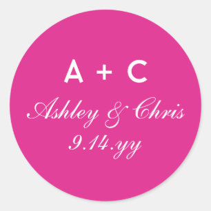 Adesivo Favor de Recepção de casamento Personalizado Moder