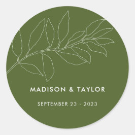 Adesivo Favor do Casamento Botânico Floral Botânico Modern