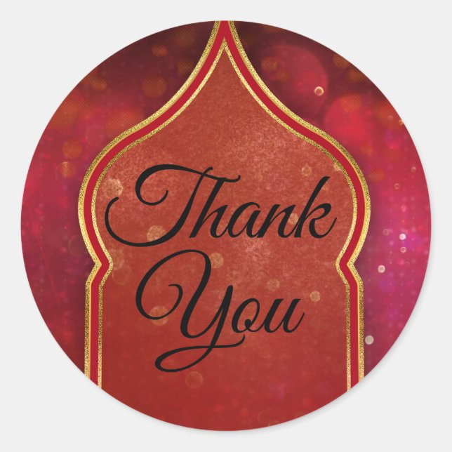 Adesivo Favor do casamento das noites árabes marroquinas v (Frente)