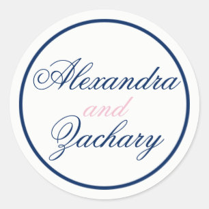 Adesivo Favor do casamento do casal/Marinho bem-vindo/rosa