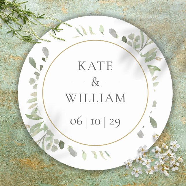 Adesivo Favor do Casamento Elegante Eucalyptus Greenery (Elegant Eucalyptus Greenery Wedding Favor Classic Round Sticker)
