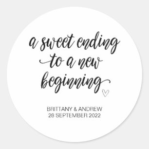 Adesivo Favor do Casamento Trate Bag Jar Sweet Começar Cl