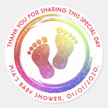 Favor do Chá de fraldas da Glittering com Pegada d