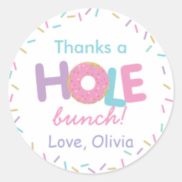 Adesivo Favor do Chá de fraldas de Aniversário do Rosquinh