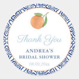 Adesivo Favor do Chá de panela Simples de Azulejos Azuis C