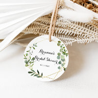 Favor do Chá de panela Verde Tropical Dourado Geom