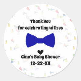 Adesivo Favor do Chá do Blue Arco Tie Boy