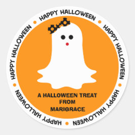 Adesivo Favor do Fantasma de Halloween Girly