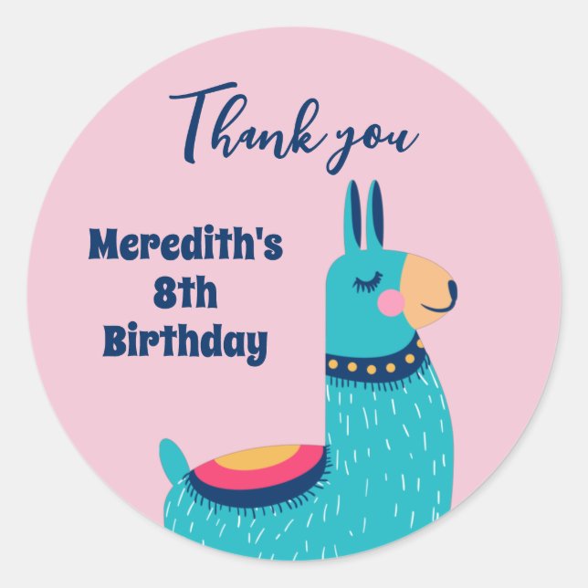 Adesivo Favor do Partido Aniversário de criança do Cartoon (Frente)