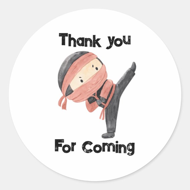 Adesivo Favor do Partido Aniversário de criança do Guerrei (Frente)