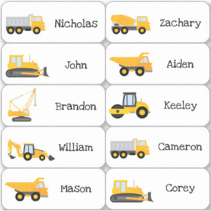 Adesivo Favor do partido Caminhões de Construção