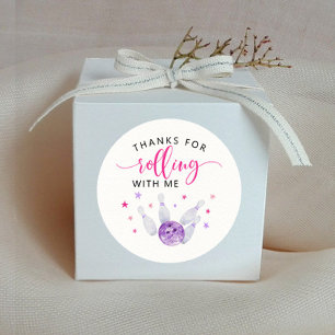 Adesivo Favor do Partido da Aniversário de criança Rosa