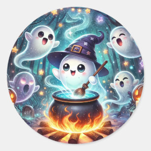 Adesivo Favor do Partido do Halloween do Fantasma das Test