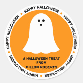 Adesivo Favor do Partido Fantasma do Halloween