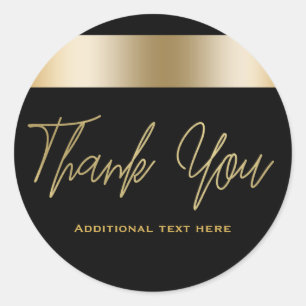 Adesivo Favor do Partido Janto Elegante Preto e Dourado