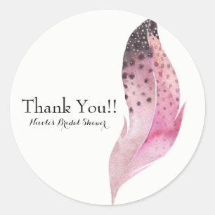 Adesivo Favor do Partido Personalizado da Pena Bohic Bohem