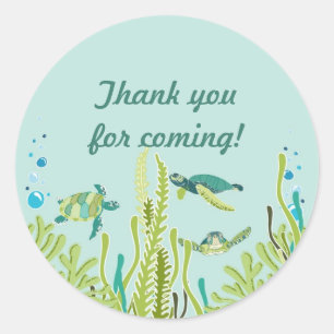 Adesivo Favor do Partido Personalizável das Tartarugas do