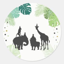 Adesivo Favor do Partido Zoológico Marca Envelope Safari S