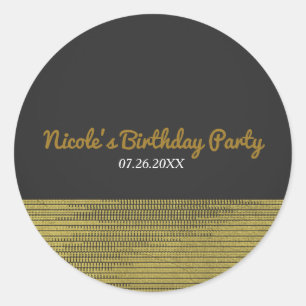 Adesivo Favor Elegante Da Chic Chic Sequins Dourada Modern