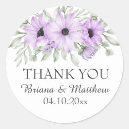 Adesivo Favor Floral Roxo Elegante