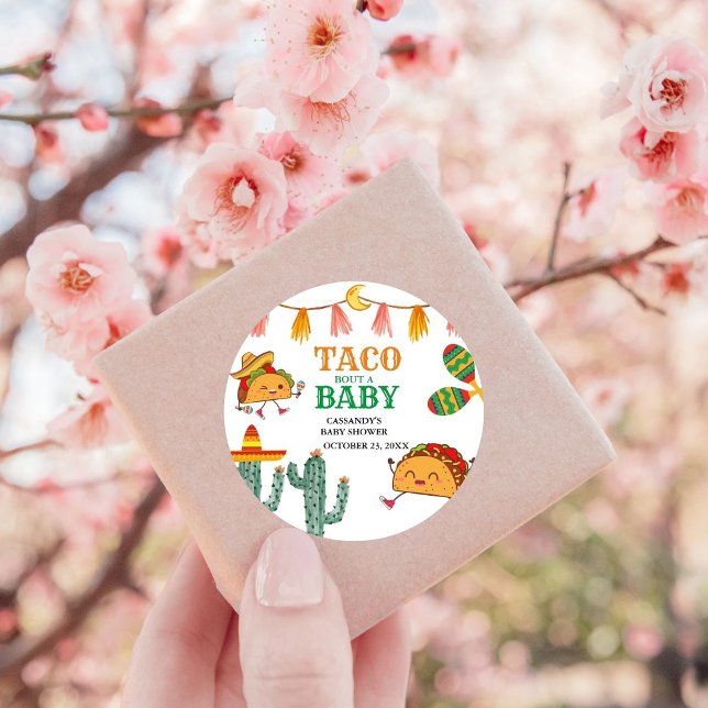 Adesivo Favor para Baby Shower mexicana do bebê Taco bout (Criador carregado)