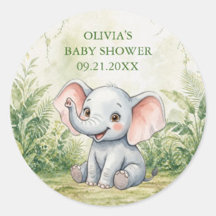 Adesivo Favor para Chá de Bebê Wild One Selva Tropical