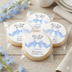 Adesivo Favor para Chá de Noiva Blue She's Tying the Knot