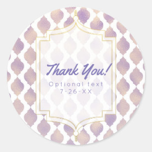 Adesivo Favor Personalizado de Casamento Marroquino Dourad