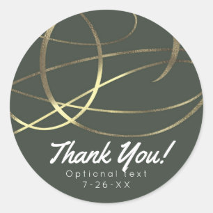 Adesivo Favor Personalizado De Folha Verde E Dourada Do Ex