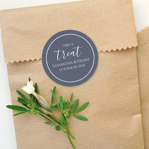 Adesivo Favor Personalizado para Casamento Azul