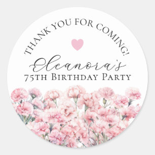 Adesivo Favor personalizado para o 75º aniversário com a f